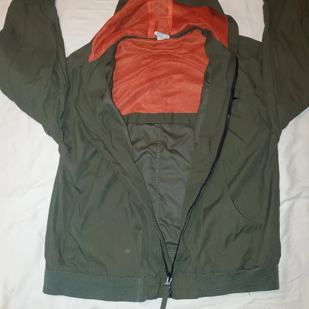 Old Navy jacket. Green nylon